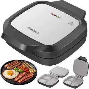 Webber 05MB3 Multifunctional Toaster and Grill 1200W with Ceramic Plates