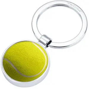 TROIKA Tennis Keychain, Chrome-Plated, Multicolor