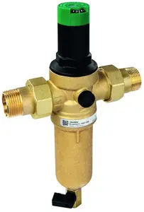 Honeywell FK06-1/2AAM Mini-Plus dzeramā ūdens filtrs ar spiediena regulatoru, 1/2 collas, skalošanas funkcija