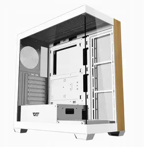 Datora korpuss Darkflash DS900W Mid-Tower, balts, bez ventilatoriem