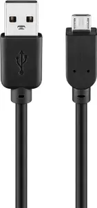Goobay USB 2.0 Hi-Speed Cable, Micro-USB B to USB A, black