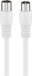 Goobay 66613 Coaxial Cable 3C-2V Male to Female 1.5 m White
