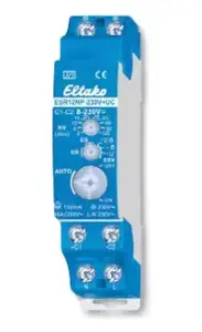 Eltako ESR12NP-230V+UC Electrical Relay, 250V AC Voltage, 16A Current, Blue and White