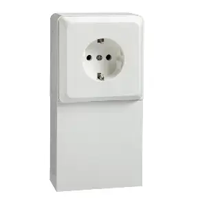 ELSO Розетка Type F Белая 2P+E 250V 16A IP20 Термопластик