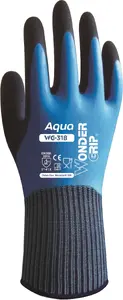 Wonder Grip Workshop gloves WG-318 Blue and Black Latex and Nylon