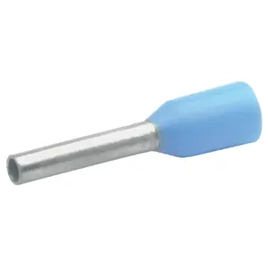 Gustav Klauke GmbH 1708 electrical terminals with polypropylene insulation, cyan and silver, 1.2 mm diameter, 1000 pieces per pack