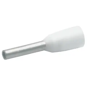 Gustav Klauke GmbH 4698 Electrical Terminals with Copper Material, Tin Plating, Polypropylene Insulation, 1 mm Diameter, White, 1000 Pack