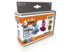 Epson T1816 tintes kasetnju komplekts melns, ciāna, purpursarkans, dzeltens Expression Home printeriem