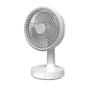 Fellowes PRDF0536 Galda ventilators 16 cm ar nakts lampas funkciju, oscilāciju un 3000 mAh akumulatoru