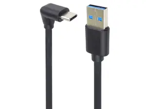 PremiumCord USB C-USB A, curved, black, 50 cm