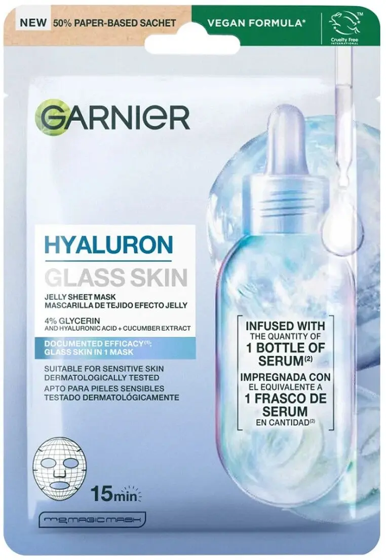 GARNIER Hyaluron Glass Skin želejas lokšņu