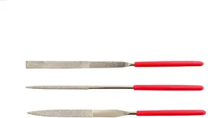 AWTools Diamond Needle File Set, 3 pieces, 140 mm length