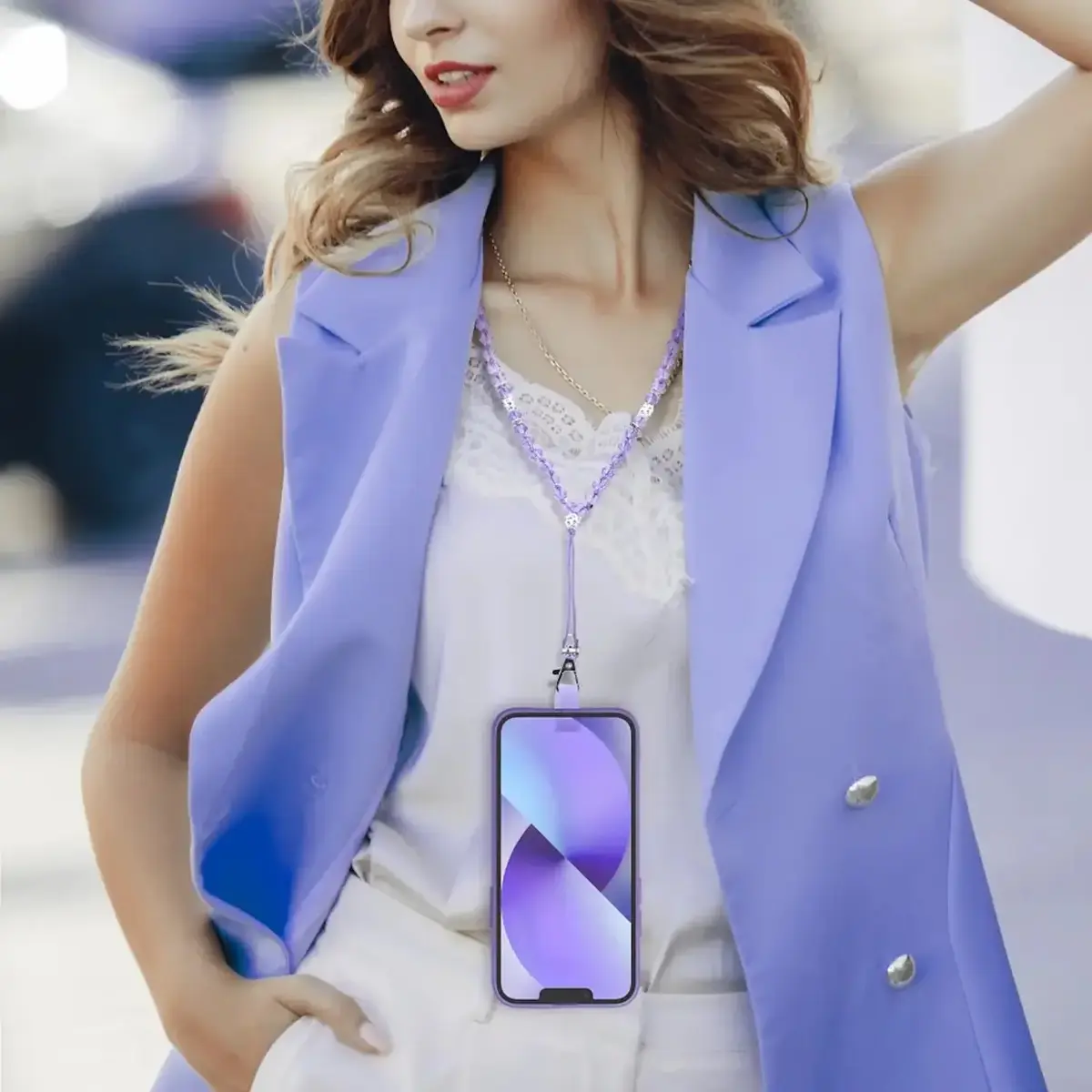 Шнурок для телефона Riff Crystal Purple Photo 3