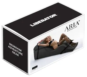 Liberator Aria 22" Super Bondage Black Sex Furniture Bench with Adjustable Restraints and High-Density Foam Cushioning