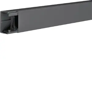 Hager LF4006009011 Straight Cable Tray made of Polyvinyl Chloride with Graphite finish