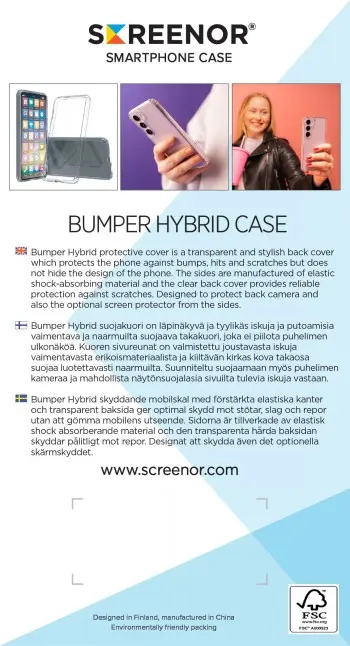 Чехол SCREENOR BUMPER для HONOR 600 Smart Прозрачный Photo 2