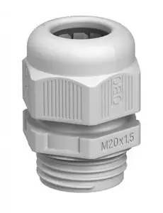 OBO Bettermann 2022847 Straight Cable Gland Silver Polyamide M20