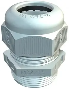 Obo Bettermann 2022870 Straight Cable Gland Light Grey Polyamide