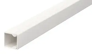OBO Bettermann WDK Straight Cable Tray Polyvinyl Chloride White 15 x 15 mm 2 m Length 164 mm² Lateral Section