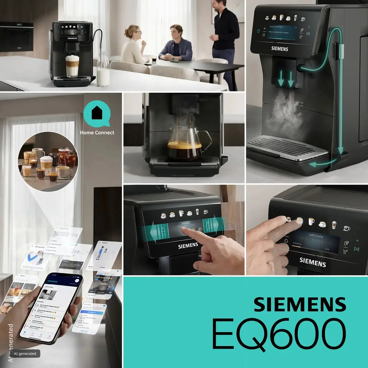 Siemens EQ600 iAroma TP603E08 kafijas aparāts Photo 14