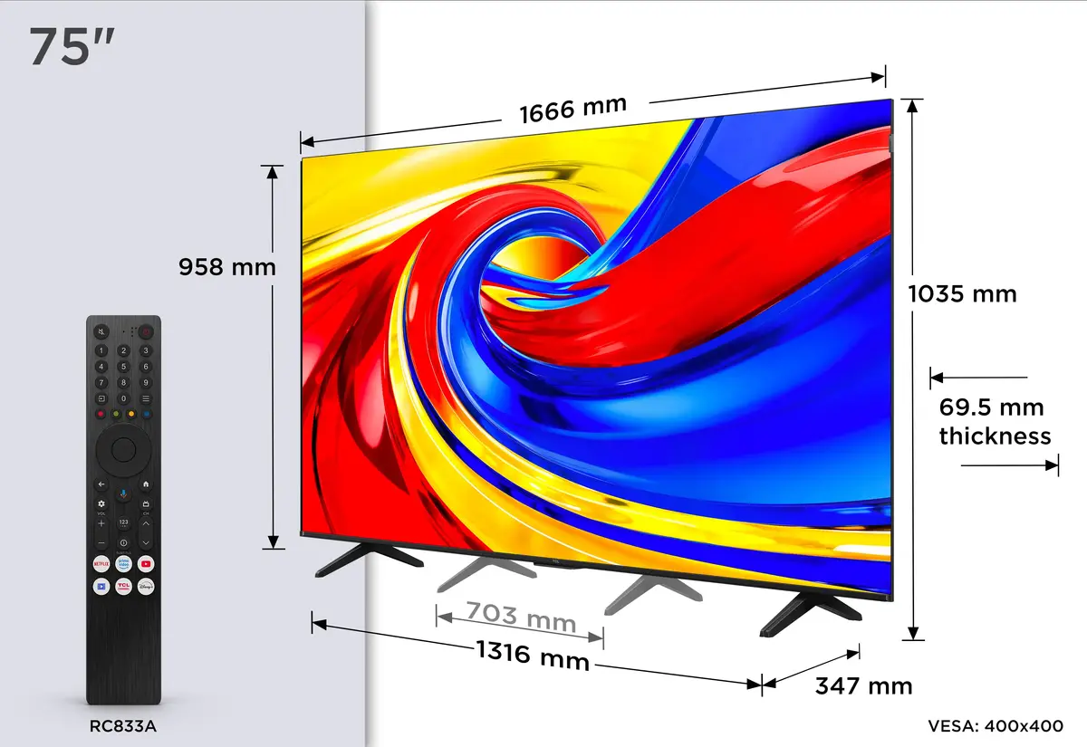 TCL P7L 75P7L 75 collu 4K Ultra HD QLED Smart TV Photo 4