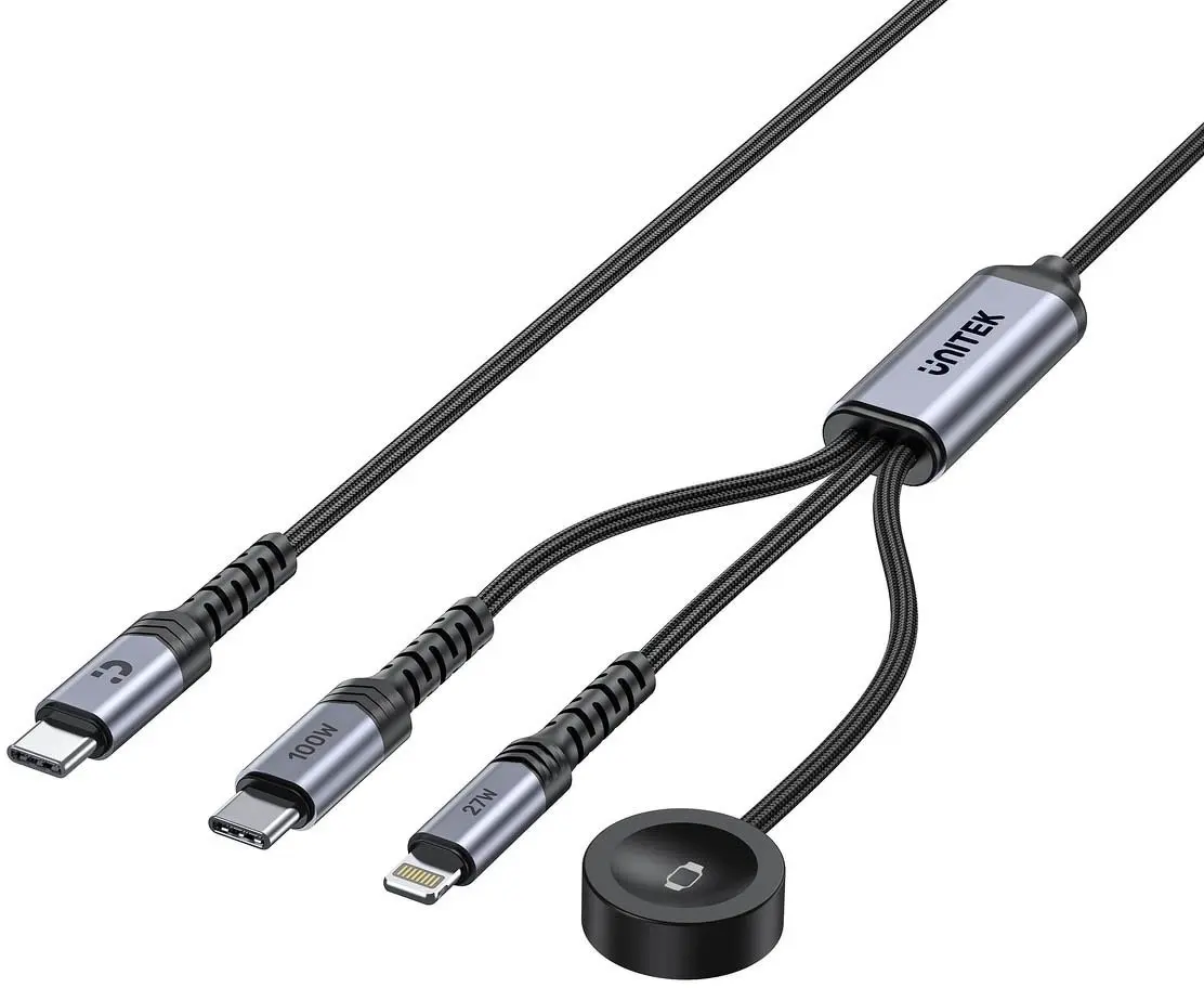 Unitek C14180AGY01-1.2M 3-in-1 USB kabelis