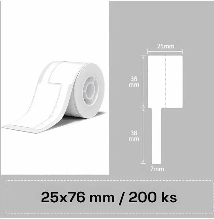 NIIMBOT Kabeļu uzlīmes T 25x76mm Baltas