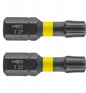 NEO tools TX27 x 25 mm Impact Screwdriver Bits, 2 pieces