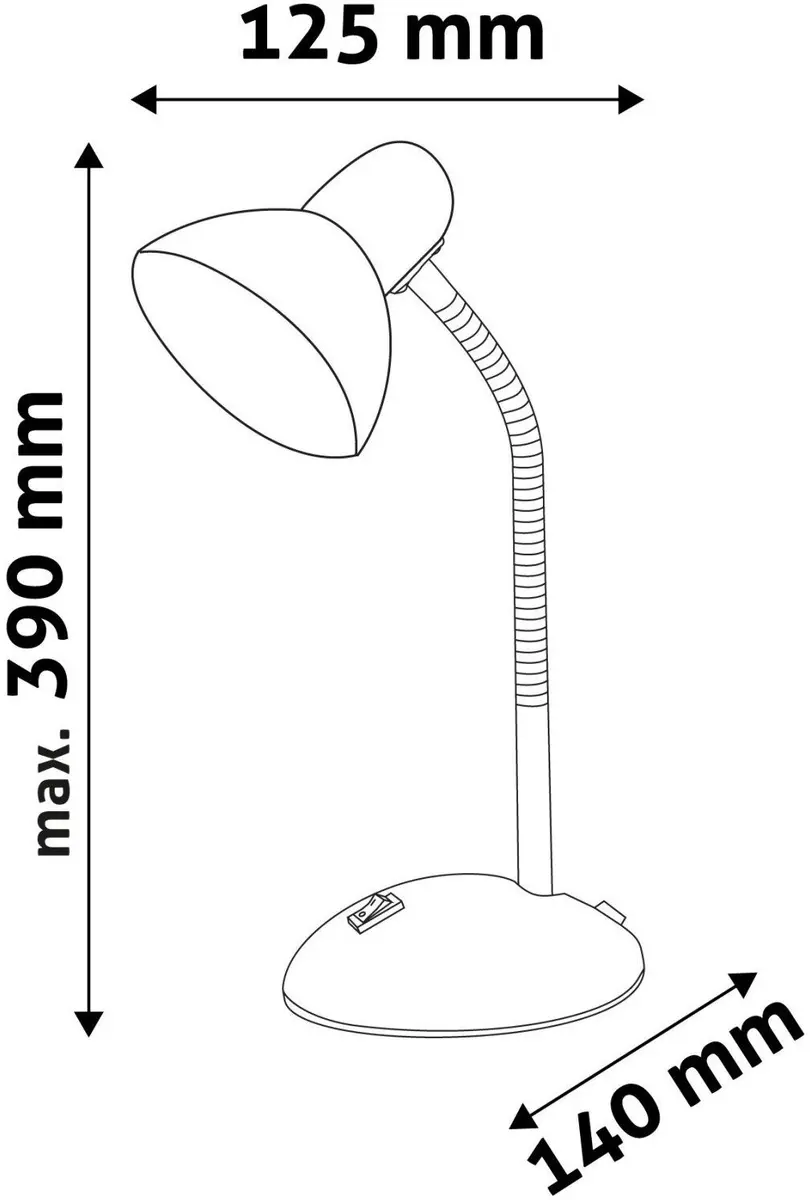 Avide Basic Simple Red galda lampa