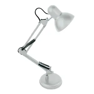 Avide Basic Vintage White Plastic Table Lamp ABLDL-VINTE27-PC-W-60W with E27 Socket and Maximum 60W Power