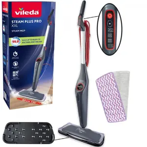 VILEDA STEAM PLUS PRO XXL Steam Cleaner with 2 Replacement Covers