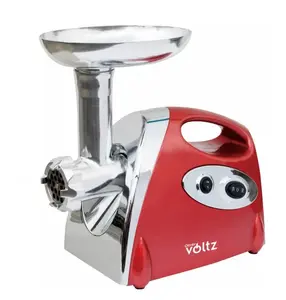 Oliver Voltz 55V51991AR Gaļas mašīna un tomātu spiede, 1400W, Sarkana, reversa funkcija, nerūsējošā tērauda asmeņi, piederumi