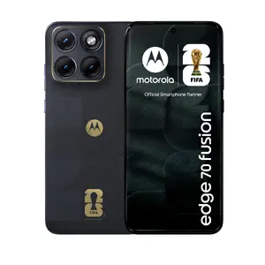 Смартфон Motorola Edge 70 Fusion FIFA Edition 5G Черный 6.78 дюйма 2772 x 1272 Snapdragon 8 ГБ ОЗУ 256 ГБ Память 5200 мАч Android 16 Две SIM-карты