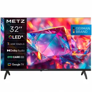 Metz MQH7030Z 32 collu QLED Smart TV ar HD Ready izšķirtspēju, HLG HDR atbalstu, DTS Studio Sound, Ethernet LAN un HDMI pieslēgvietām