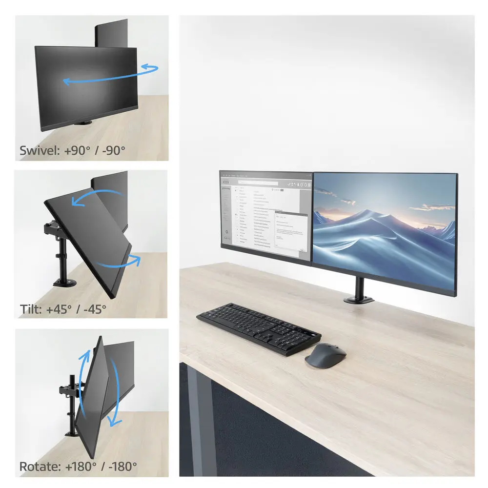 ACT AC8362 Dual Monitor Arm Essentials Photo 5
