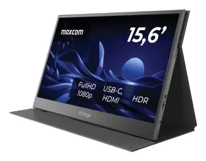 Портативный компьютерный монитор MaxCom MPAGE15 39.6 см (15.6") Full HD 1920 x 1080 LED IPS Встроенные динамики HDMI Серый