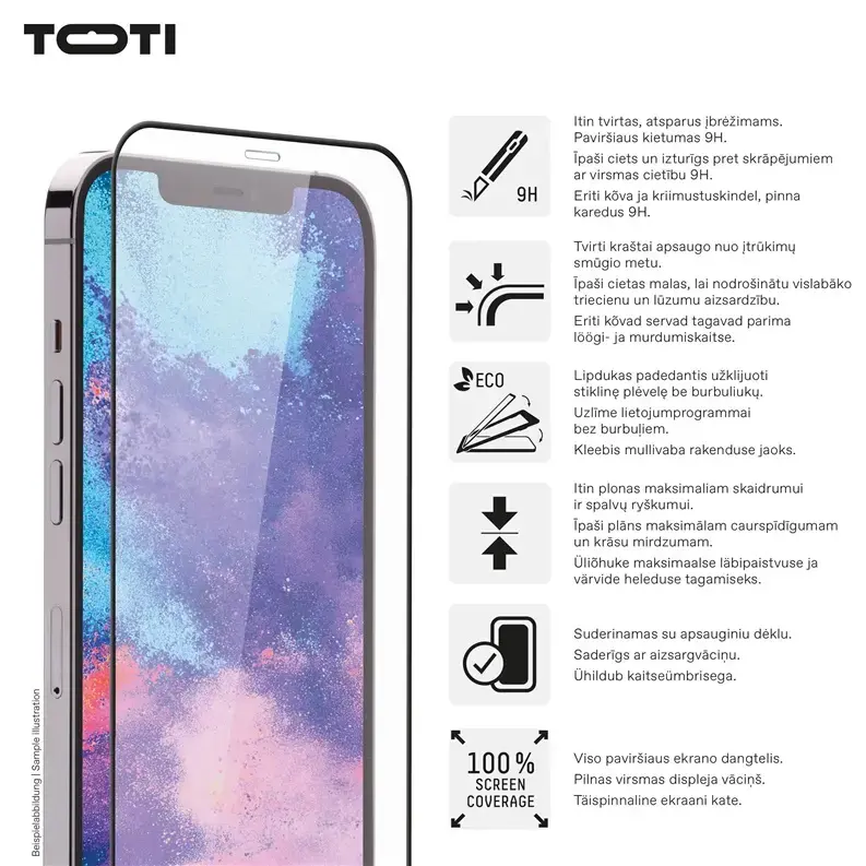 TOTI 3D Rūdīts stikls Apple iPhone 17 Pro Max Photo 2