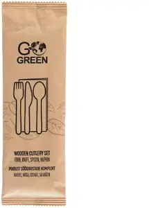 Набор деревянных столовых аксессуаров One Fitness Go Green