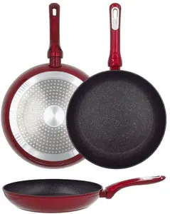 Maku Cosmo Induction Frying Pan 24 cm Red with Protector