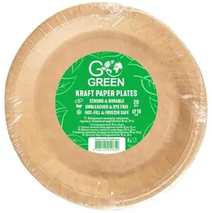 Black & Decker Go Green Kraft papīra šķīvji 18 cm 20 gab.