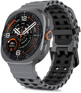 Uniq Tech-Protect Iconband Pro Smartwatch Strap for Samsung Galaxy Watch Ultra 47 mm Grey and Black