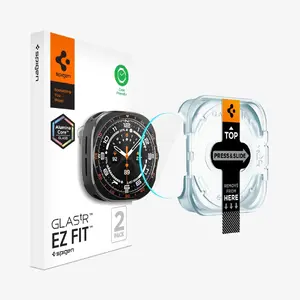 Spigen GLAS.tR EZ Fit Screen Protector for Galaxy Watch Ultra 2 47mm Transparent 2 Pack