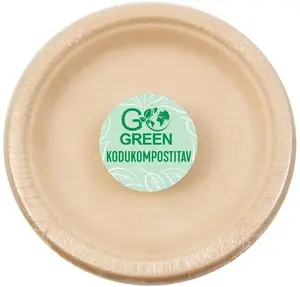 Prologic Go Green Складная посуда из сахарного тростника 15 см 10 штук Биоразлагаемая