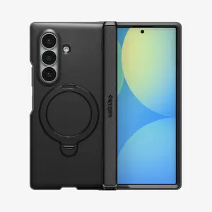 Spigen Slim Armor Pro S Mag Fit viedtālruņa vāciņš Samsung Galaxy Z Fold 8 Ultra Melns polikarbonāts termoplastisks poliuretāns galda statīvs