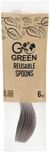 Lumarko Многоразовые ложки Go Green, 6 штук, черный цвет