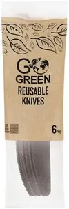 Черные многоразовые ножи Lumarko Go Green, 6 штук