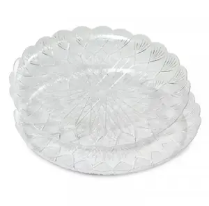 Lumarko Zestaw przezroczystych talerzy plastikowych 2 szt. Easy Bake O33cm 8006043008760