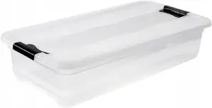 LA-KA-PE Storage Box with lid Cornelia transparent 33L