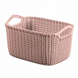 Lumarko Корзина Knit XS прямоугольная 3Л розовая