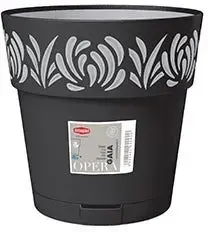 Lumarko Puku pods ar paliktni Gaia O15x15cm melns 8003507883031